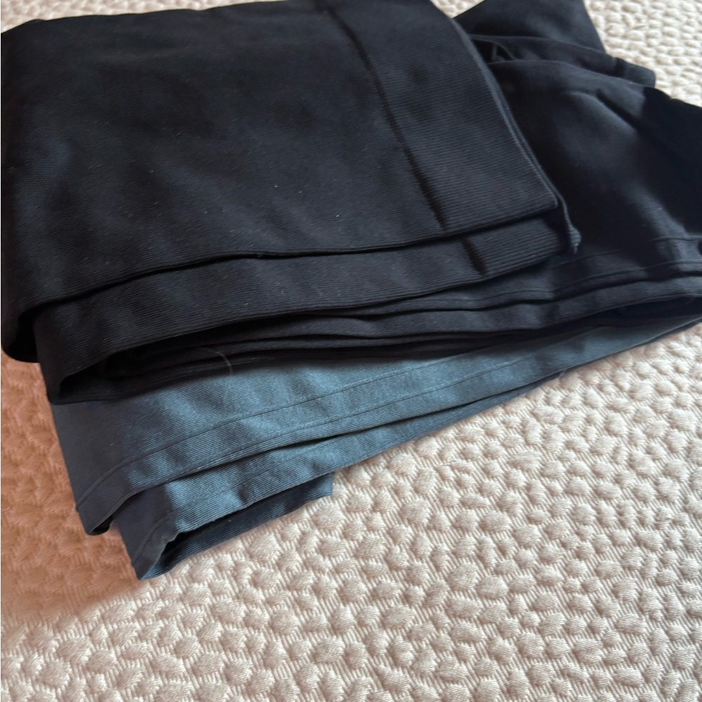 BLANQI Black and Gray Leggings with Seam Details